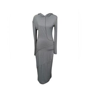 SHEIN Gray Hoodie Maxi Dress NWOT size medium